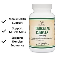 Double Wood Supplements Tongkat Ali Extract 1020mg per Serving, 120 Capsules