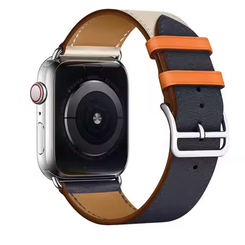 Single tour for Apple watch Hermes band 44mm 40mm 45mm 41mm 49mm 42mm Leather bracelet iWatch series