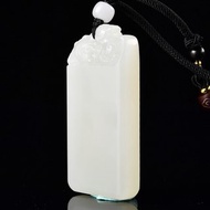 秒殺價 天然新疆和田玉羊脂玉貔貅無事牌平安牌吊墜