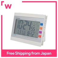 CASIO Alarm Clock Electric Wave White Digital Living Environment Temperature Humidity Calendar Display DQL-220J-7JF Size:H11.6 x W15 x D7cm