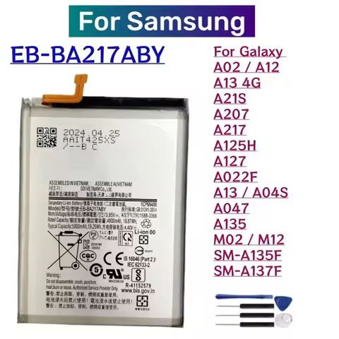 EB-BA217ABY Battery For Samsung Galaxy A02 M12 A13 4G A21S A207 A217 A12 A125H A127 A022F M02 A02 A1