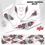 STICKER STICKER POLET MIO SOUL OLD STRIPING STICKER MOTOR MIO SOUL OLD