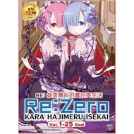 DVD ANIME RE:ZERO KARA HAJIMERU ISEKAI VOL.1-25 END