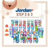 Jordan Toothbrush Toothpaste STEP 2 (3-5 Years) & STEP 3 (6-9 Years) - Jordan Toothbrush Toothpaste 