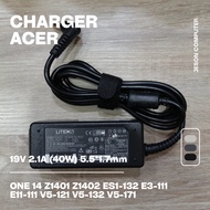 Acer One 14 Z1401 Z1402 ES1-132 E3-111 E11-111 V5-121 V5-132 V5-171 19V 2.1A (40W) 5.5*1.7mm Laptop 