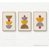 Tranh treo tường | Bộ 3 tranh Kitchen Printable Wall Art MidCentury Kitchen Prints