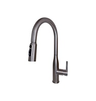 【MULTI百工居室】MIT製造MTK29STBG伸縮檯面鵝頸龍頭_不鏽鋼鐵黑