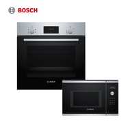 Bosch Bundle HHF133BS0B + BEL554MS0K Built In Stainless Steel Convection Oven + Built-in 38cm Microwave oven