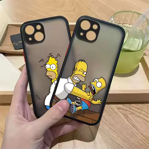 Funny The S-Simpsons Matte Phone Case For VIVO Y02S Y03 Y04 Y15S Y19S Y20 Y21 Y22S Y29 Y35 Y36 Y39 Y