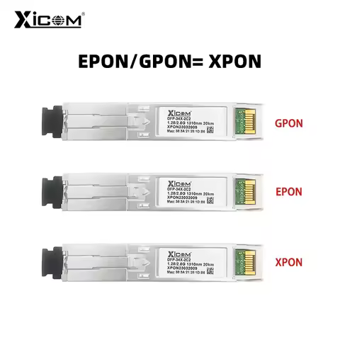 1.25G/2.5G XPON Stick SFP ONU With MAC SC Connector 1310nm/1490nm DDM Pon Module Ont 20KM Modem OLT 