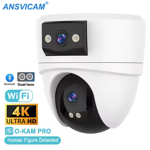 4K 10MP WiFi IP Cam Dual Lens 360° PTZ Security Camera with Night Vision & Human Detection CCTV Baby