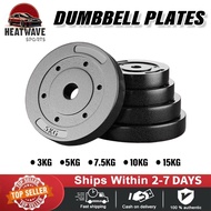 Dumbell Plates (3KG/5KG/7.5KG/10KG/15KG) Barbell Plates Fitness Equipment Weight Training