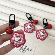 🎁 Gift for Christmas|Huahua Retro Red kt Bell Keychain Cartoon Kitten Fun Cute Pendant Couple Girlfr