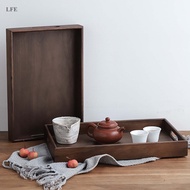 Cafeteria Tray Restaurant Breakfast Tray Rectangular Household Storage Tray with Handle Double-Ear A