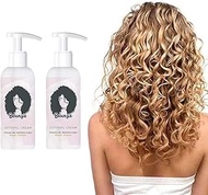 (2PC) - Curls Boost Defining Cream, Natural Frizz Control, Moisturising Curl Conditioner Cream, Prof