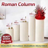 Folding Cake Stand White Dessert Stand Cylinder Stand Meja Kek Meja Cylinder Roman Column For Weddin