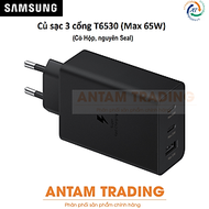 Củ sạc ba cổng Samsung T6530 (Max 65W) (Không kèm cáp) - Hàng Chính Hãng