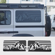 2PCS Car Rear Side Window Sticker For Ineos Grenadier 2020-2024 Flag Style Mountain Car Decorative V