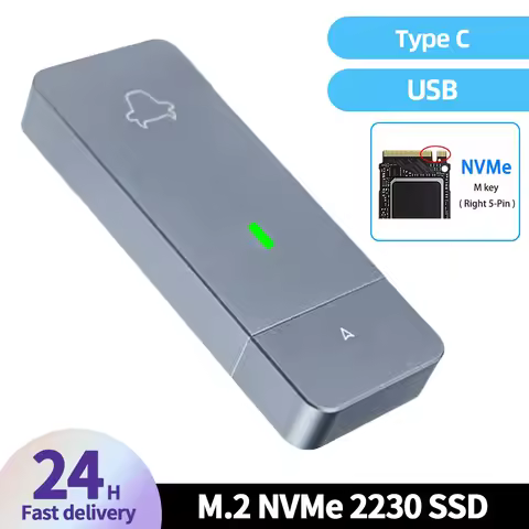 M.2 NVMe 2230 Portable SSD Box 1TH62-U036 Type-A 1TH61-U035 Type-C JMS583 Solid State Drive Case USB