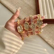 Old money style luxury gold watch women cross-border new fashion quartz watch commuter Joker watch r
