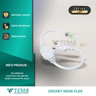 Colokan Lampu neon flex 220 Volt / kabel colokan / neon flex 220 volt / socket / colokan