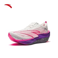 ANTA Women C202 6 PRO Carbon Plate Running Shoes 1224D5571-10 -White/Fluorescent Rose Red (Kasut Mar