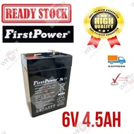 WSS FirstPower Autogate UPS Geniune 6V 4.5Ah Rechargeable Sealed Lead Acid Battery