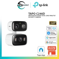 TP-Link Tapo C246D Indoor/Outdoor Dual Lens Pan/Tilt Security Camera 2K 3MP Dual Lens 125° FOV 6mm t