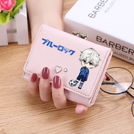 Blue Lock Bachira Meguru Anime Kiss-Lock Mini Wallet, PU Leather Coin Purse