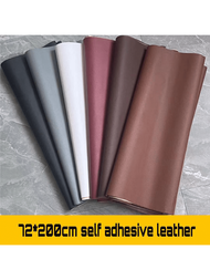 1pc (28.3"X39.4"- 28.3"X78.7") Self-Adhesive Leather DIY Repair Patch, For Sofa Cushion, Car Seat, H