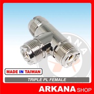 KONEKTOR T TRIPLE PL259 FEMALE
