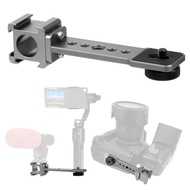 FEICHAO Triple Cold Shoe Mount Bracket Extension Bar with 1/4 Screw for DJI Zhiyun Gimbal Stabilizer for Gopro Action Camera Flash Light