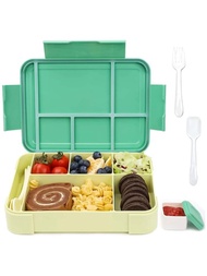 1入組兒童學生分格密封水果盒沙拉盒工作微波爐加熱便當盒帶餐具飯盒返校用品