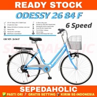 Sepeda Keranjang Dewasa MINI ODESSY 26 84 F Ukuran 26 Inch 6 Speed Cit