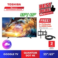 [FREE SHIP+2 GIFT] Toshiba QLED Quantum Dot 4K UHD Google TV (55"/ 65") 55M550LP / 65M550LP Television