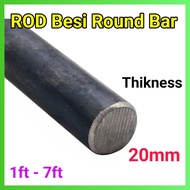 20mm ROD Rounb Bar Besi 1ft -7ft