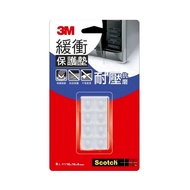 3M Scotch 緩衝保護墊(B1601)-方型(透明8入)(16x16x6mm)