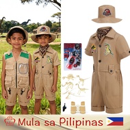 Jurassic Cosplay Explorer Safari Zookeeper Career Costume for Kids Boy Girl Vest Outfit Halloween Sa