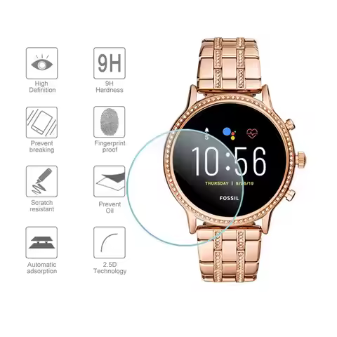 2PCS Tempered Glass For Fossil Gen 6 42 44mm Screen Protector Film For Fossil Gen5 SmartWatch Protec