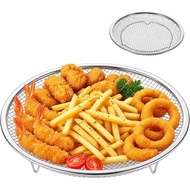 8 Inch Round Stainless Steel Air Fryer Rack, Cooling Steam Mesh Grid