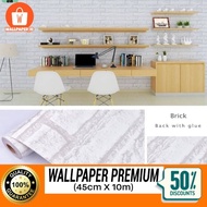 Wallpaper 10m x 45cm Sticker Dinding Wallpaper Dinding Murah