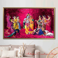 Radha Krishna Hindu God Canvas Painting Modern House Decoration Wall Art Picture No Frame