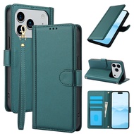 Flip Cover for IPhone 17/17 Air/17 Pro/17 ProMax Business Magnetic Shockproof Wallet CellPhone Casin
