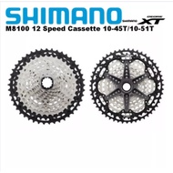 Shimano XT M8100 Cassette 12 Speed Freewheel Cogs Mountain Bike MTB 12 Speed 10-45T 10-51T Cassette 