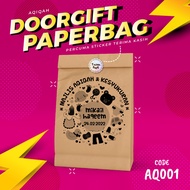 DOORGIFT PAPER BAG AQIQAH 100PCS DOORGIFT AQIQAH