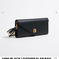 Bimba y lola mini black leather flap bag