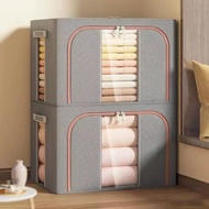 80L/120L Clothes Storage Box Cloth With Steel Frame Foldable Fabric With