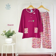 Baju Tidur 5XL PP Forever Sweet Set Babydoll Piyama Wanita Jumbo Tangan Panjang Busui