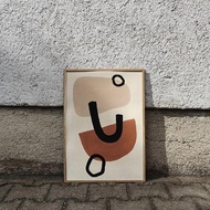| brown . . . Danish Design Morandi beige geometric art paper poster decorative painting