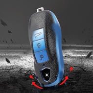 for Porsche Boxster 986 987 981 Cayenne 911 996 Macan Panamera TPU Leahter Car Smart Key Case Protec